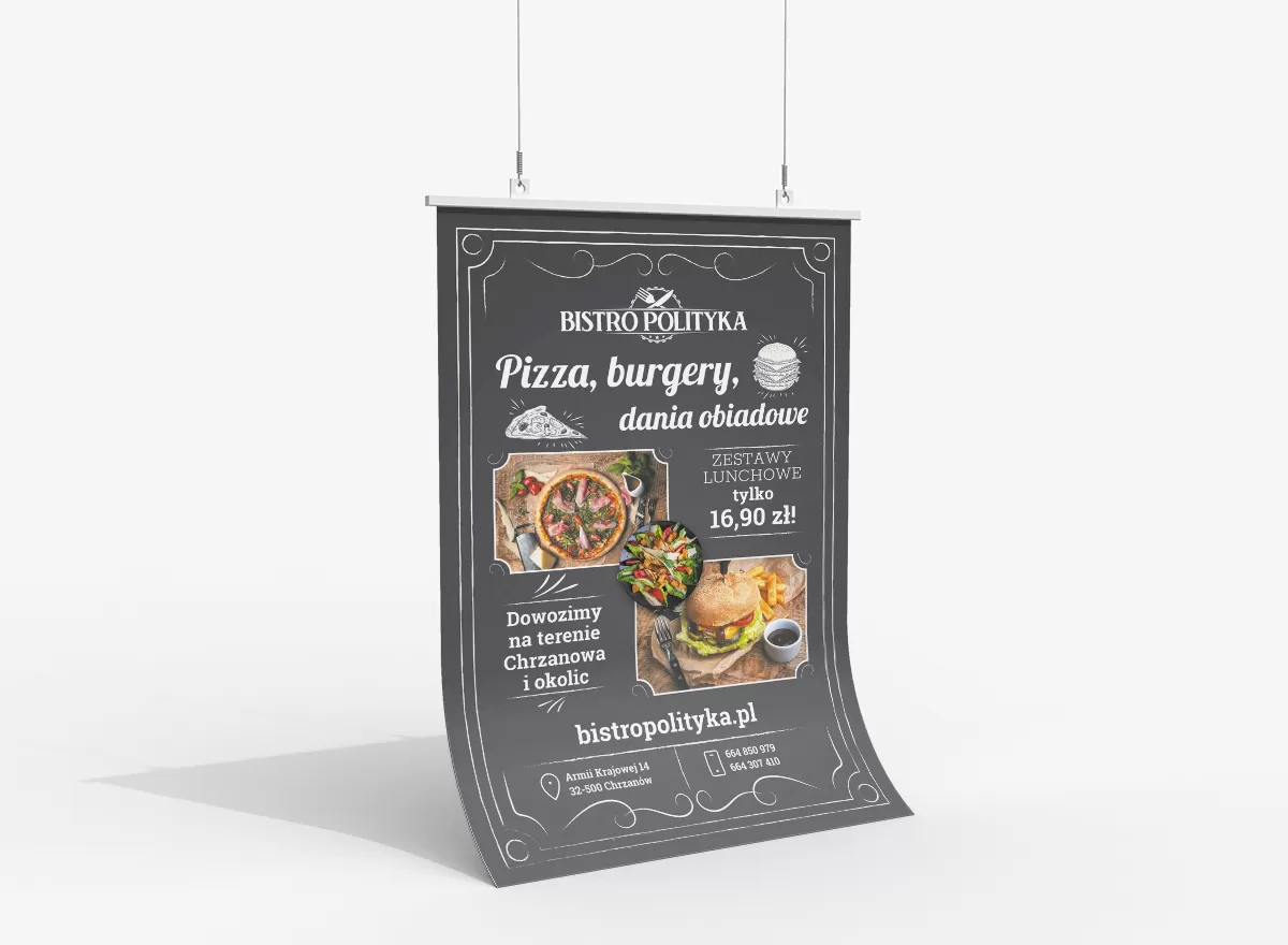 plakaty zator, projekt graficzny plakatu zator. materiały reklamowe zator