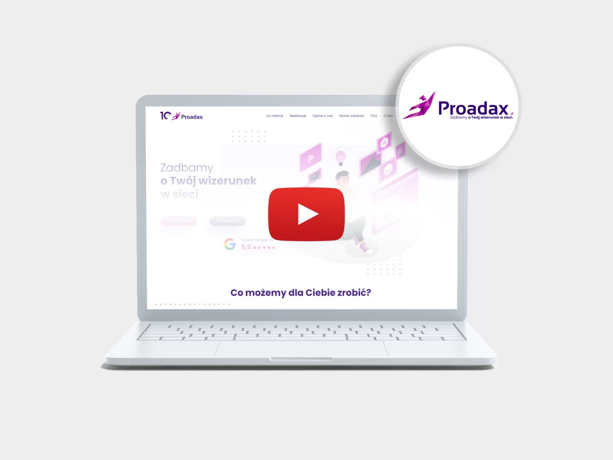 Proadax – spot – strony internetowe