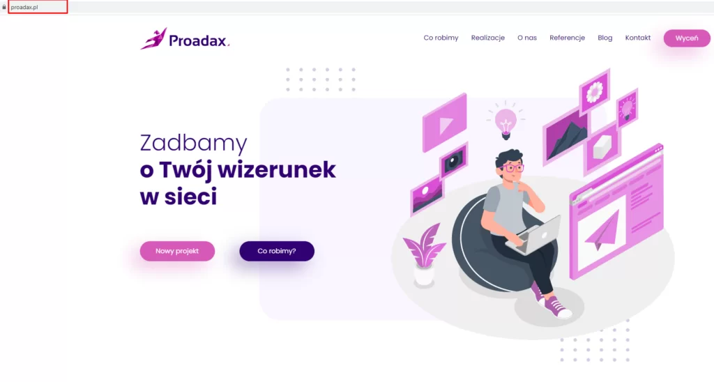 proadax - domena-adres strony 